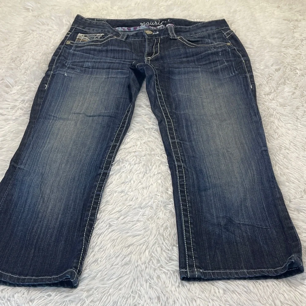Maurices ORIGINAL Dark Blue Ankle Jeans/Capris WOMENS SIZE 7/8 denim